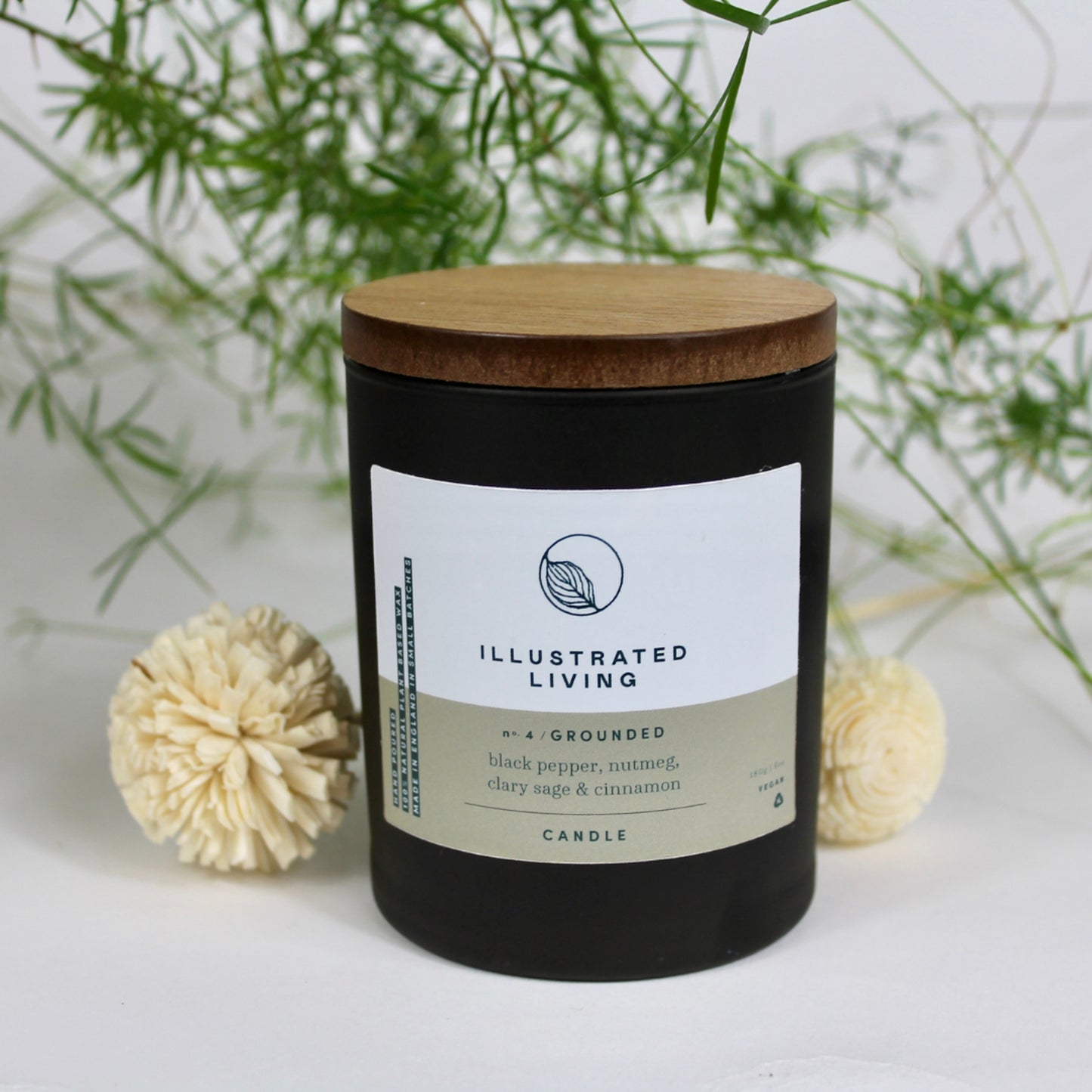 Illustrated Living Grounded No.4 Natural Wax Candle