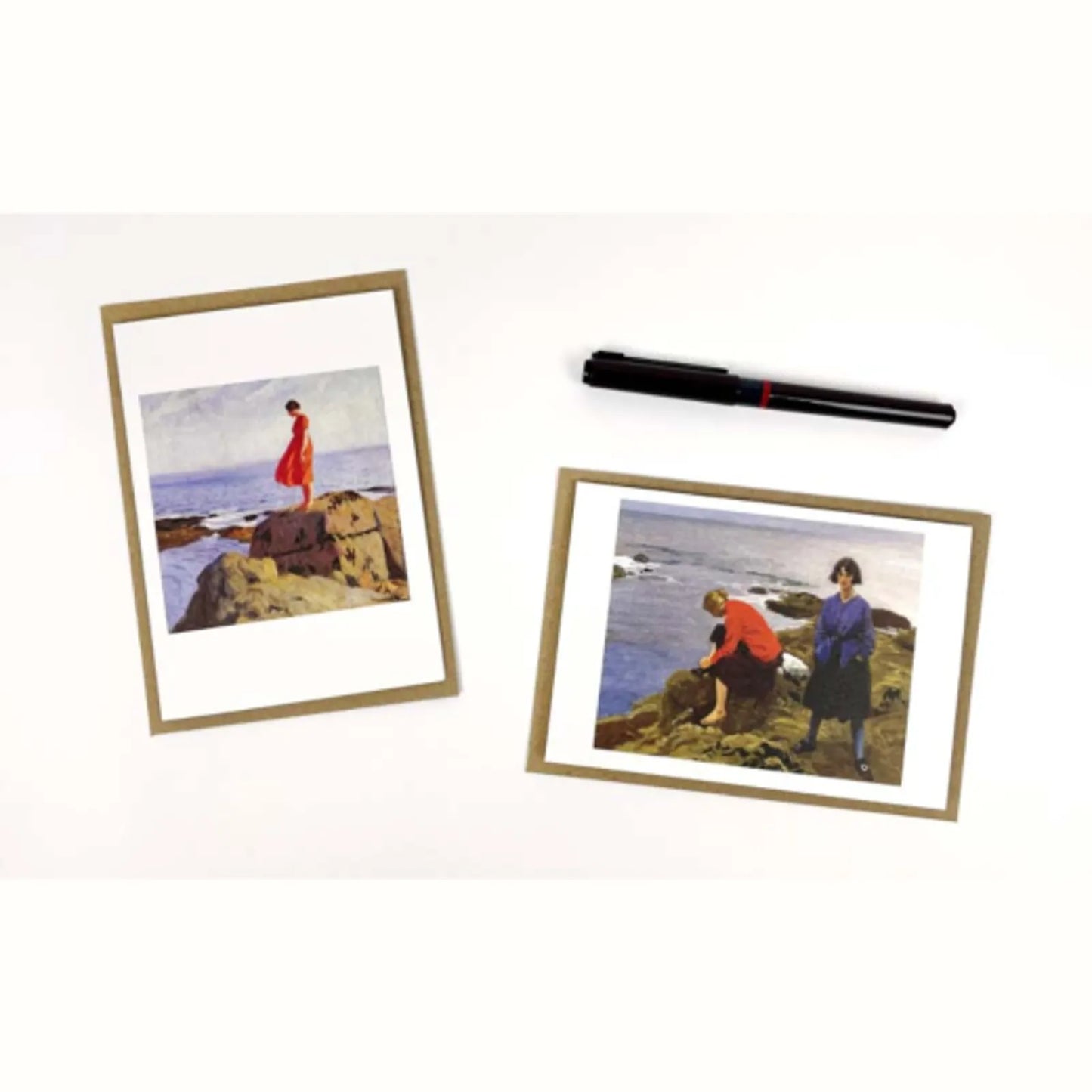 Set of 10 Notecards & Envelopes - By the Shore/A Dark Pool