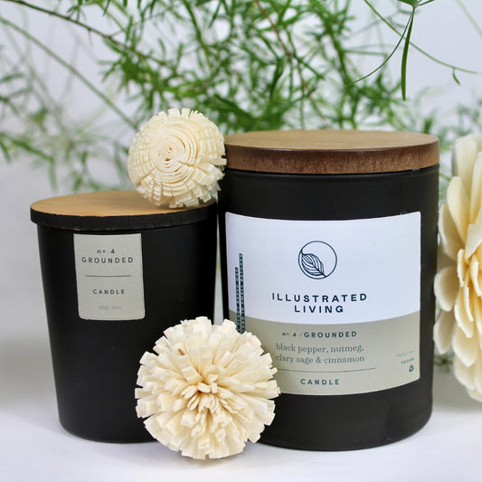 Illustrated Living Grounded No.4 Natural Wax Candle