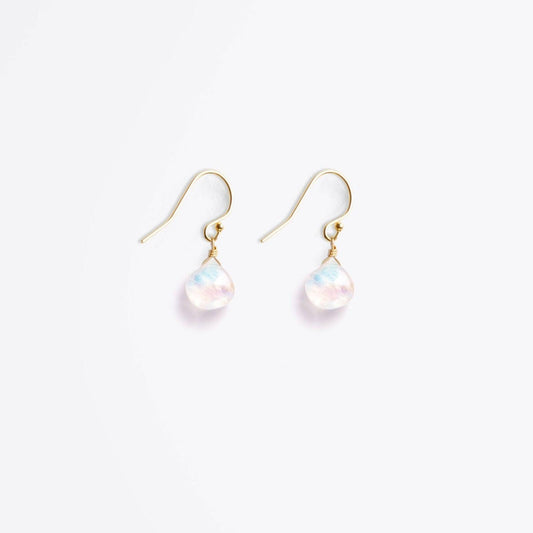 Isla Drop Earrings - Rainbow Moonstone
