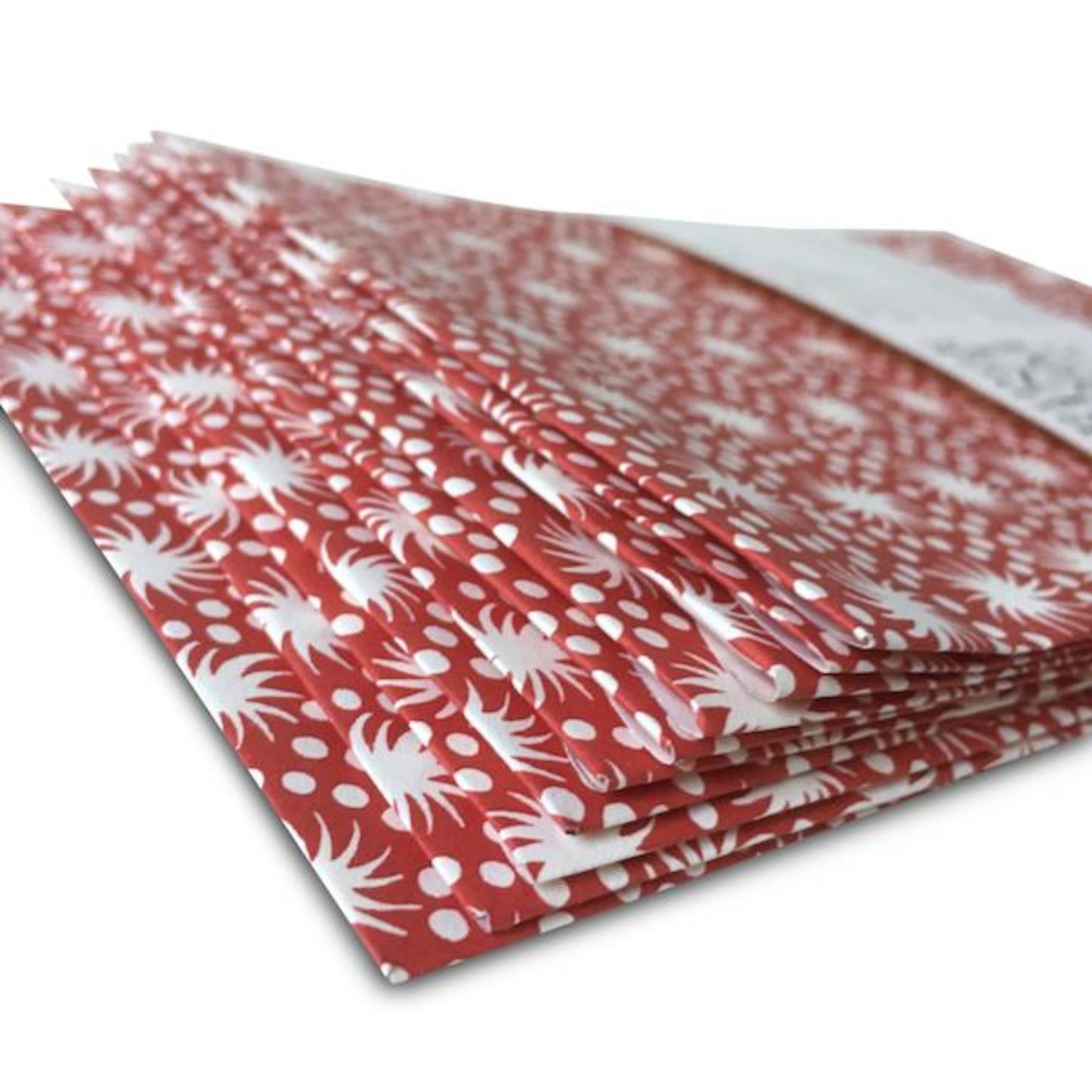 Pack of 10 Patterned Envelopes - Animalcules Crimson