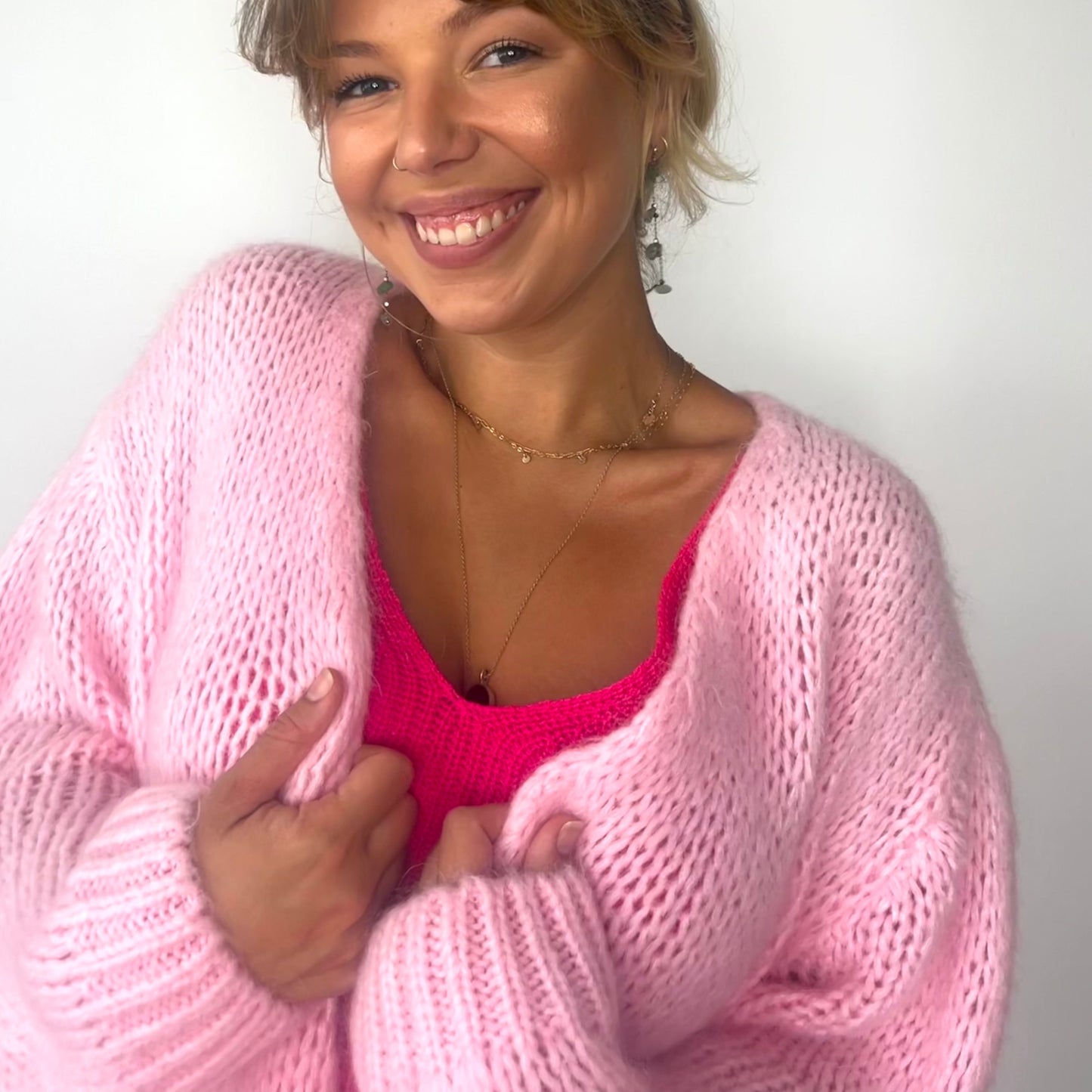 Smila Mohair Cardigan - Candy Pink