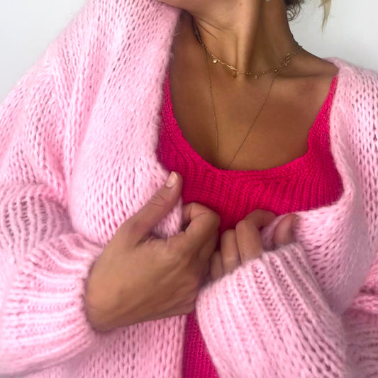 Smila Mohair Cardigan - Candy Pink