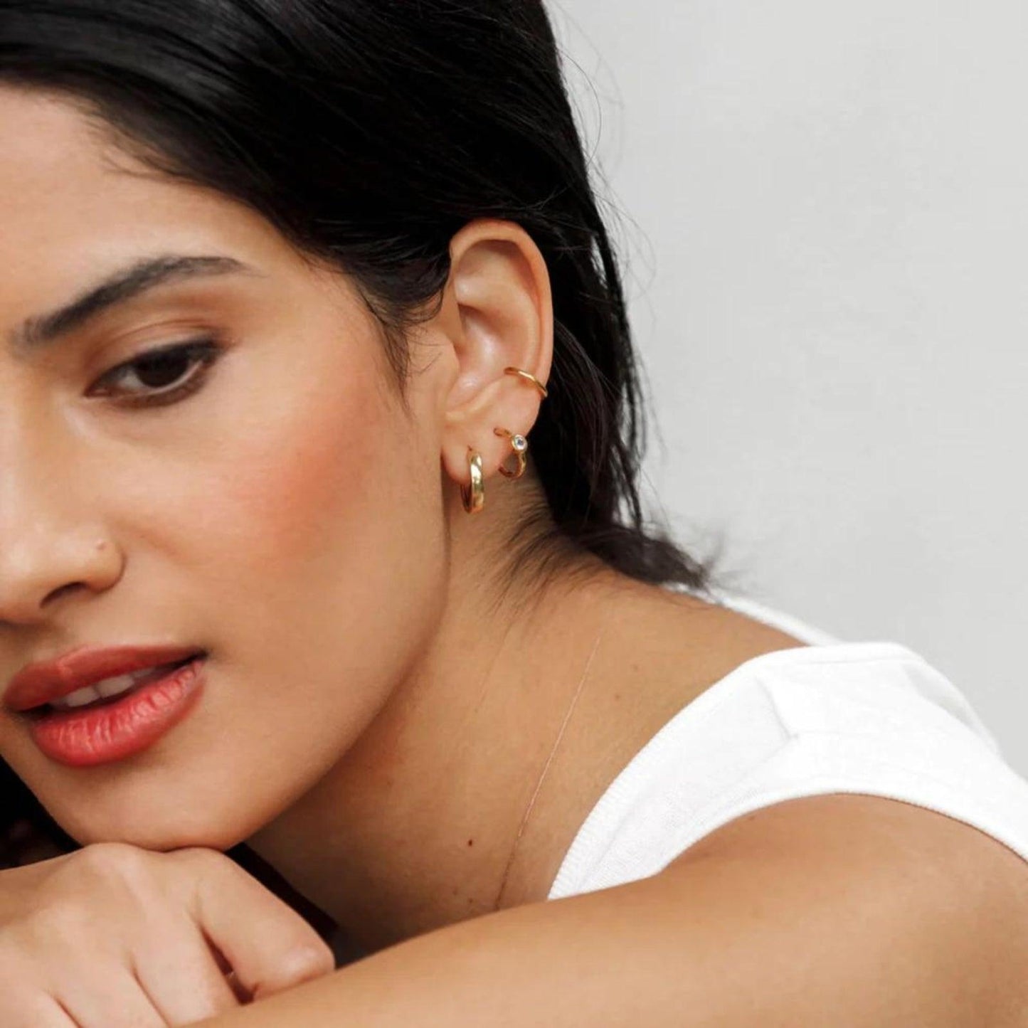 Gold Hoop Earrings - Zanya