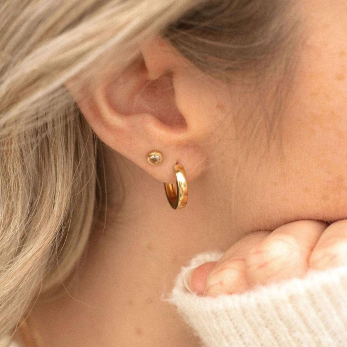 Gold Hoop Earrings - Zanya