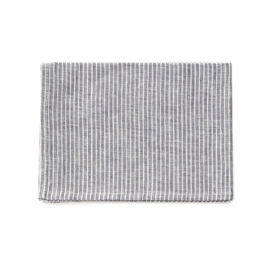 Fog Linen Linen Kitchen Cloth - Grey White Stripe