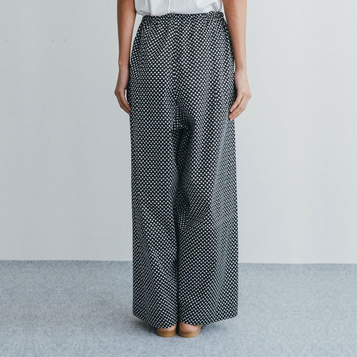 Japanese Cotton Charita Trousers - Leaf Black