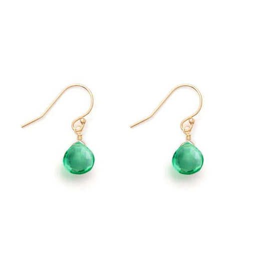 Isla Drop Earrings - Seafoam Green Quartz