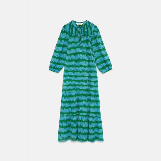 Compania Fantastica Long Dress - Conversational Blue and Green