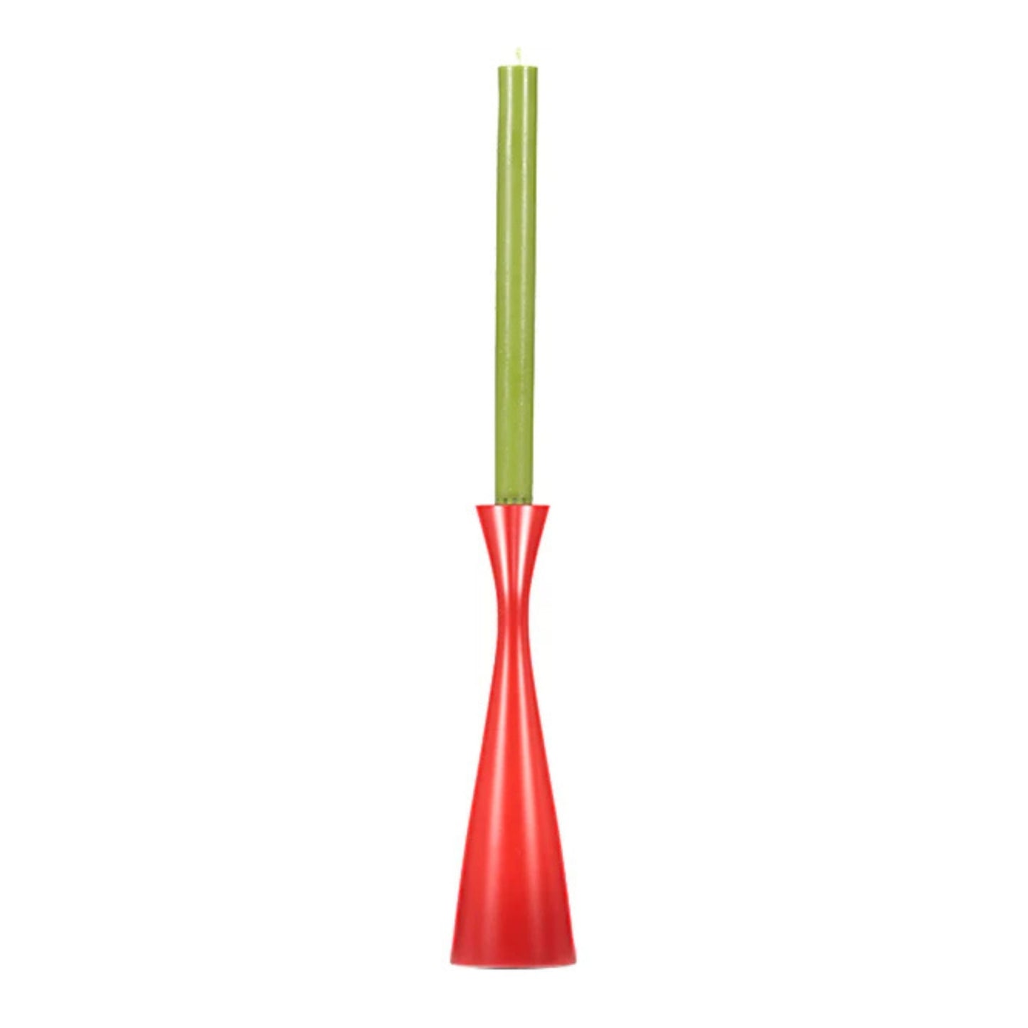 British Colour Standard Wooden Candle Holder - Oriental Red