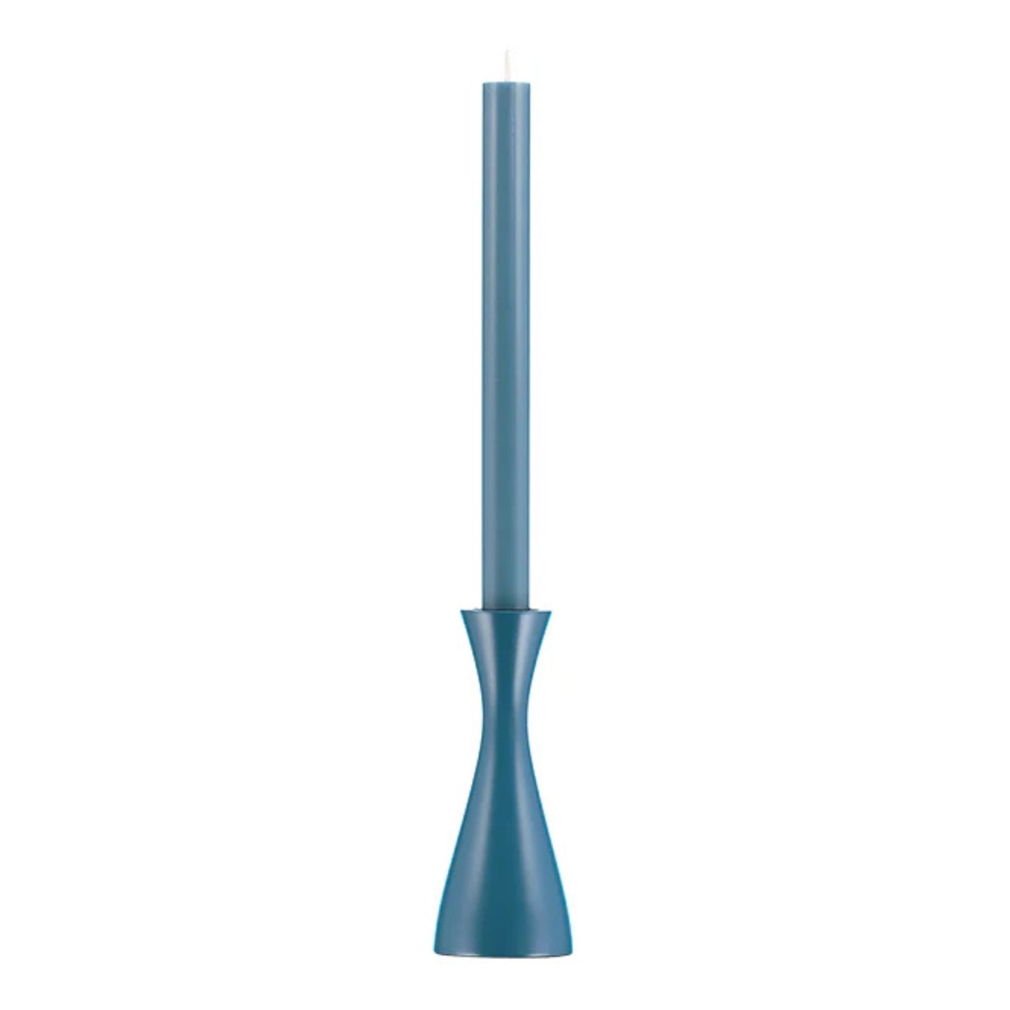 British Colour Standard Wooden Candle Holder - Petrol Blue