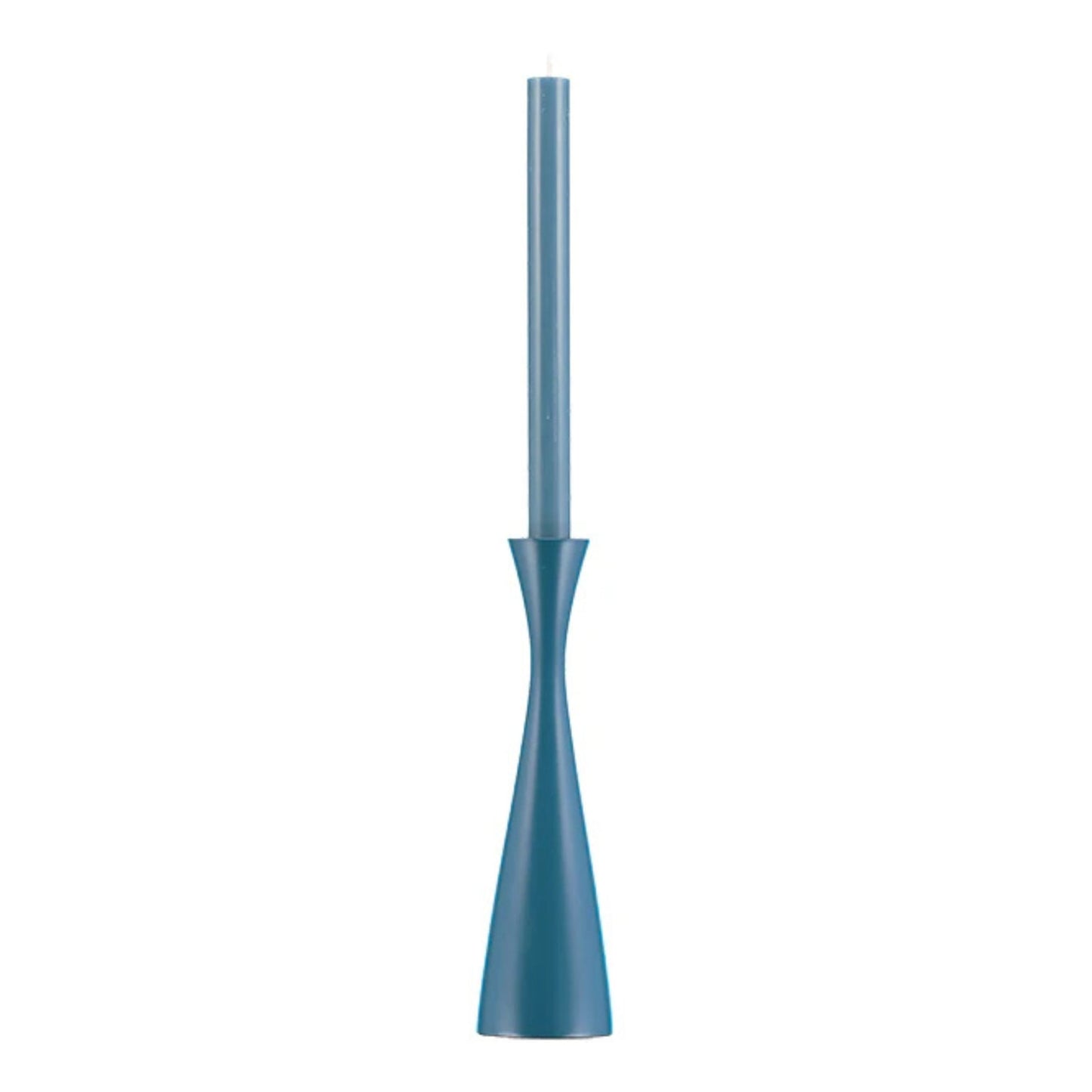 British Colour Standard Wooden Candle Holder - Petrol Blue