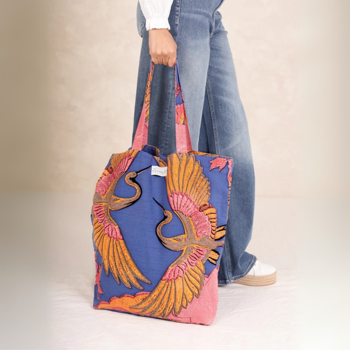One Hundred Stars Canvas Bag - Crane Cobalt Blue