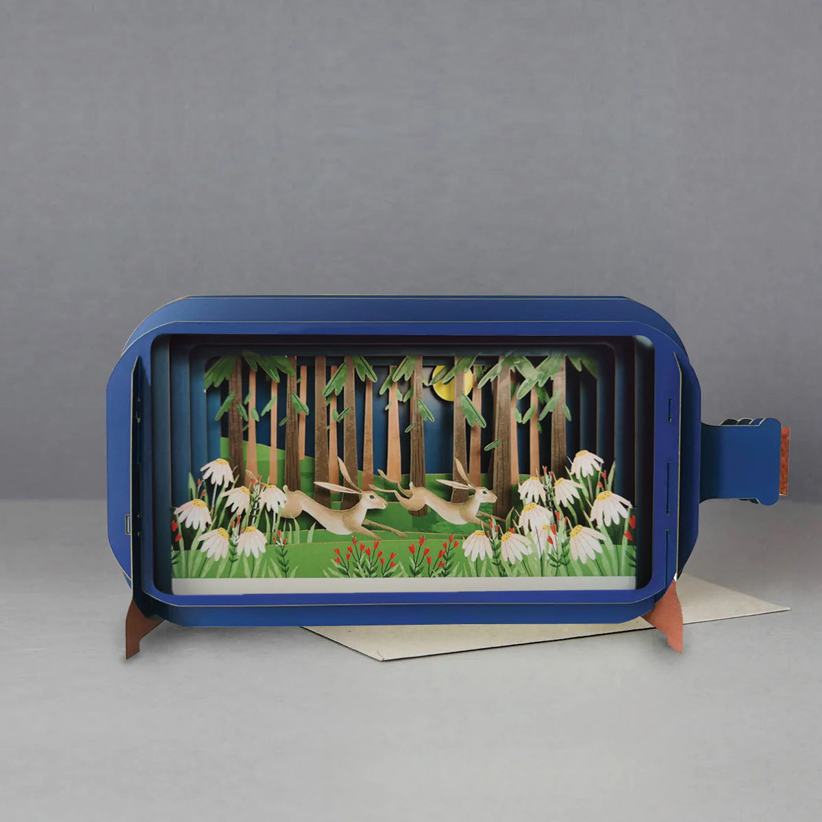 Pop Up Greetings Card - Hares