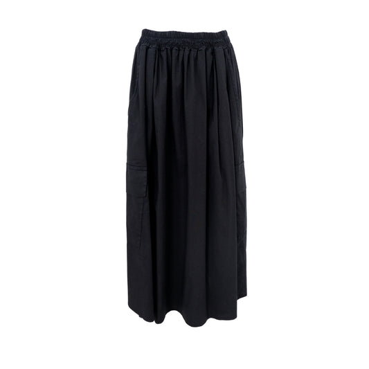 Black Colour DK Mona Cargo Skirt - Black