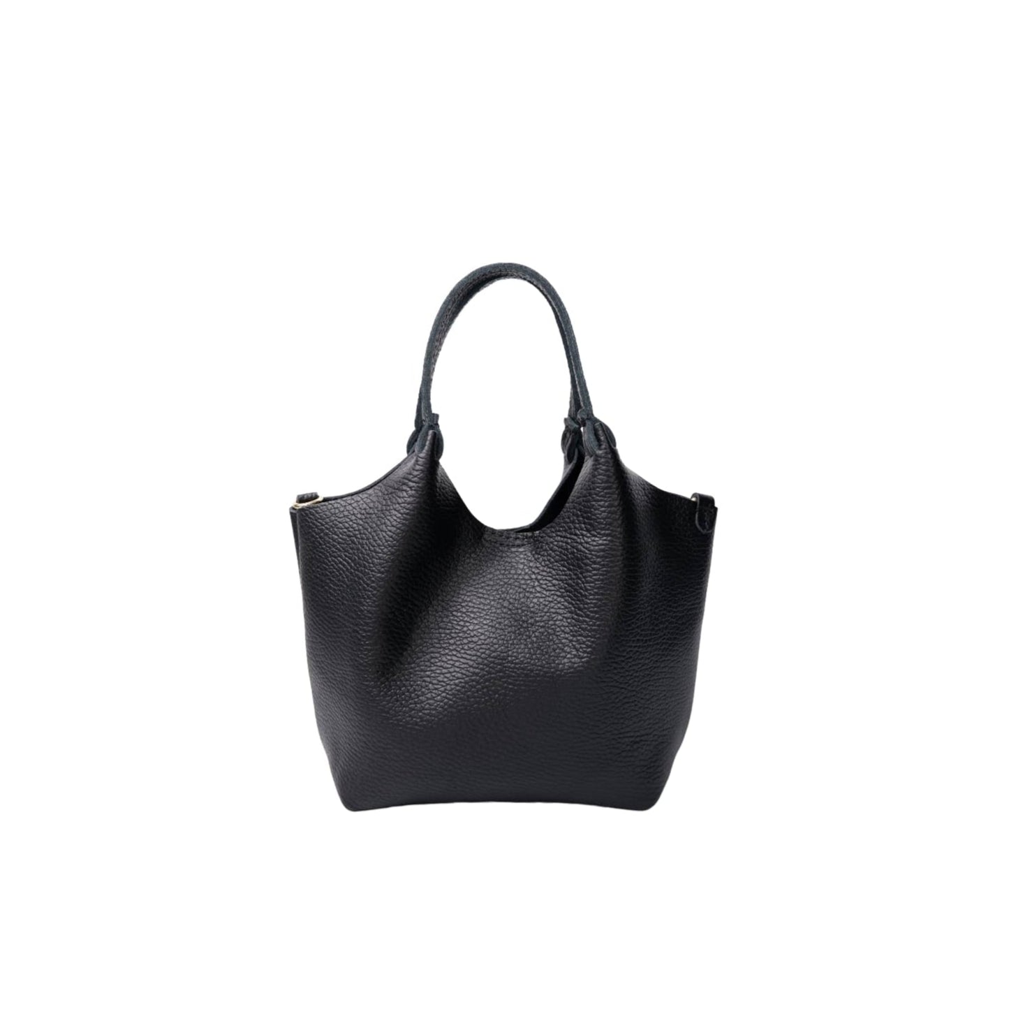 Leather Crossbody Bag - Black