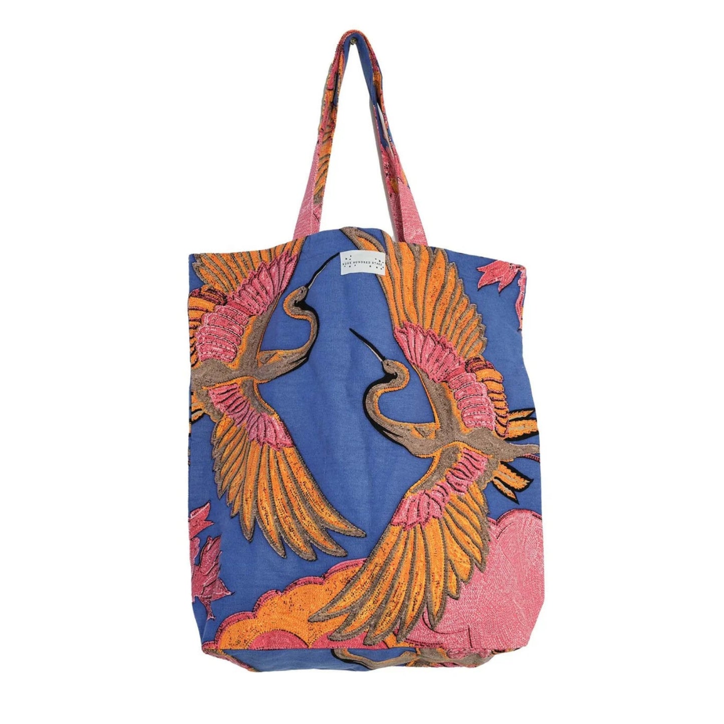 One Hundred Stars Canvas Bag - Crane Cobalt Blue