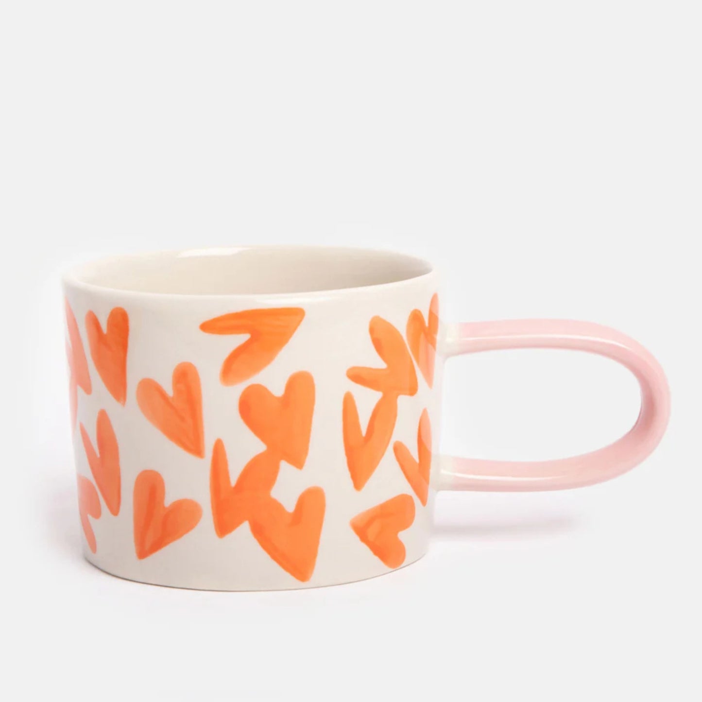Caroline Gardner Ceramic Mug - Orange Hearts
