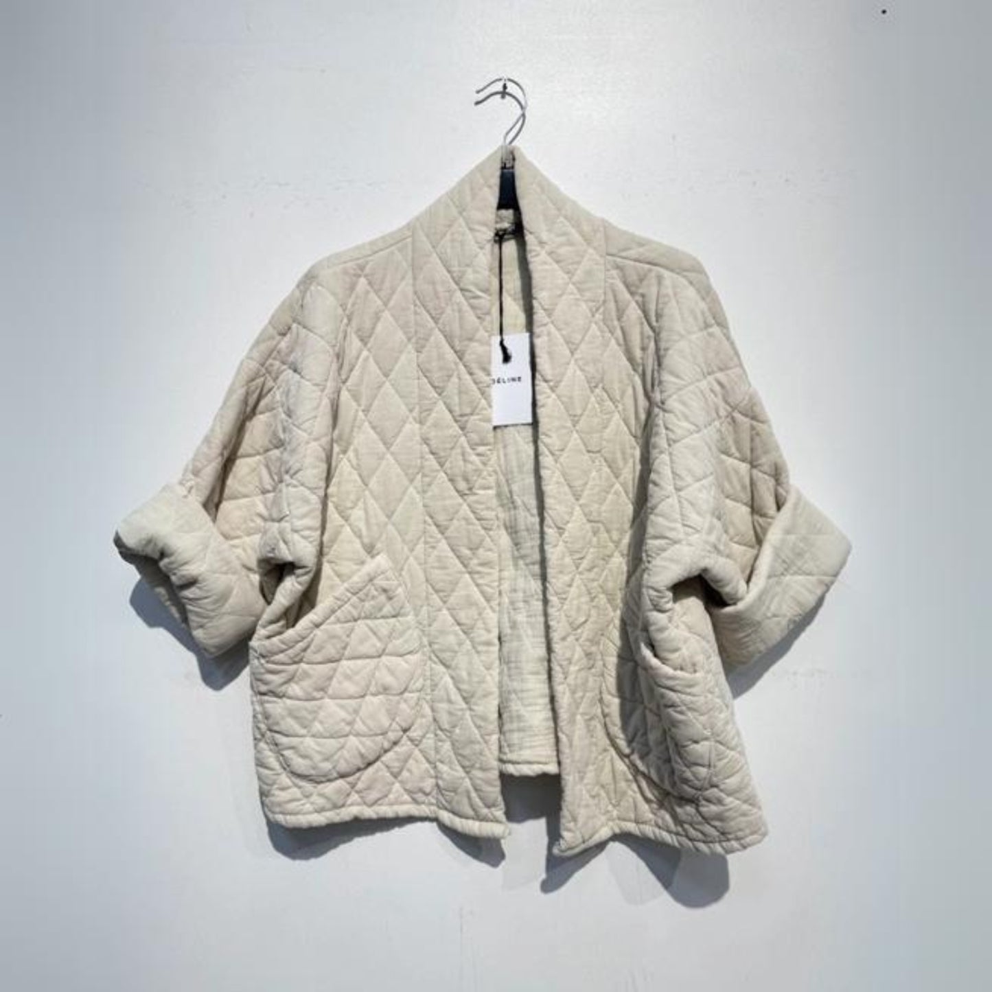 Needlecord Quilted Jacket - Beige