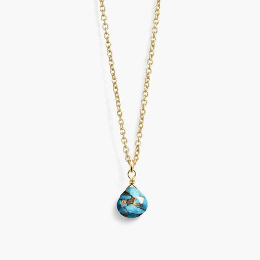 Wanderlust Life Fine Gold Chain Necklace - Mohave Turquoise