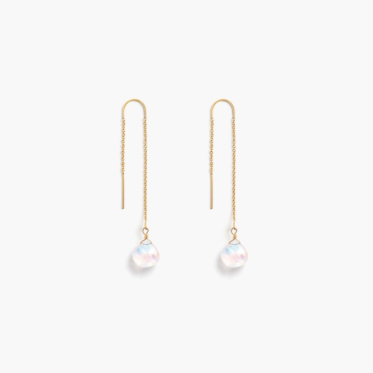 Waterfall Chain Earrings - Moonstone