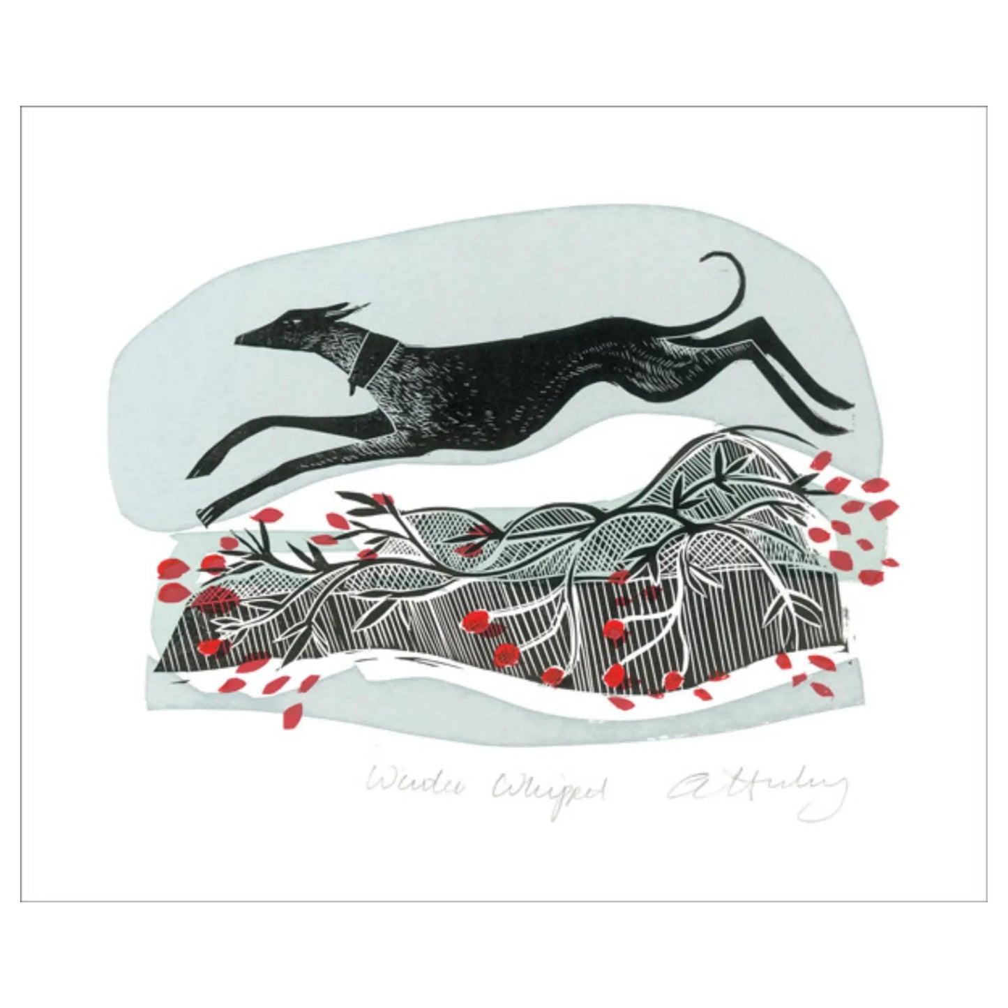 Greetings Card - Winter Whippet