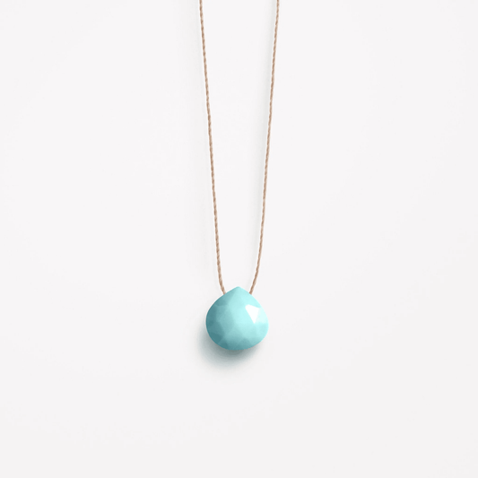 December Birthstone Fine Cord Necklace - Arizona Turquoise