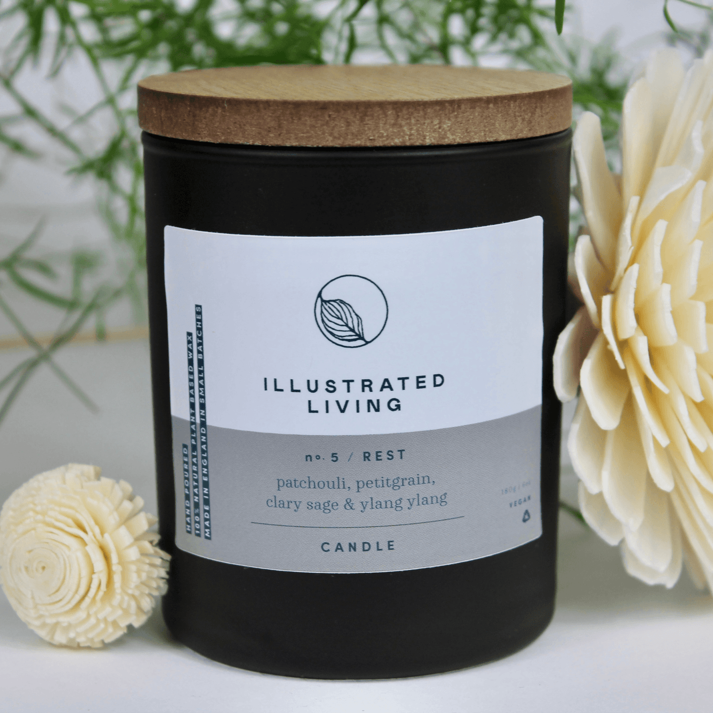 Illustrated Living Rest No.5 Natural Wax Candle