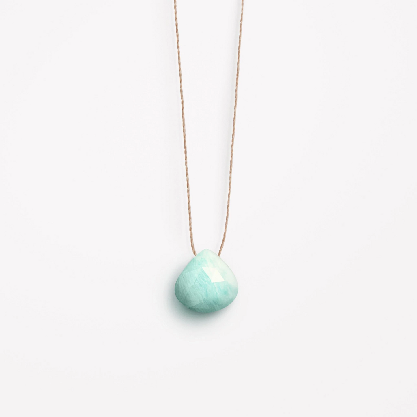 Fine Cord Gemstone Necklace - Amazonite
