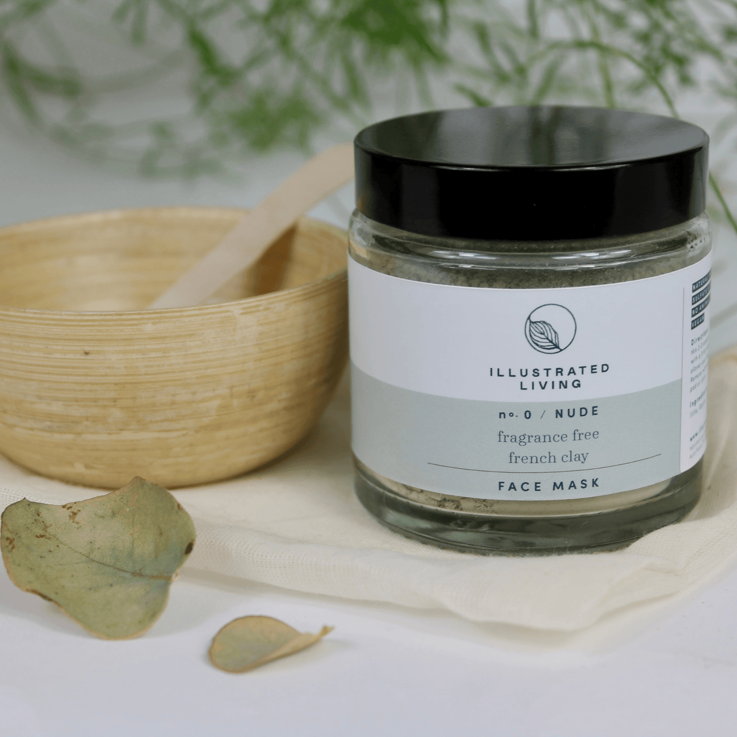 Illustrated Living Nude No.0 Green French Clay Face Mask
