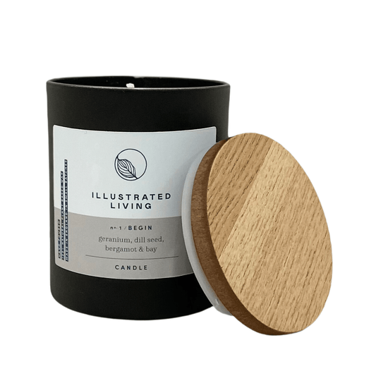Illustrated Living Begin No.1 Natural Wax Candle