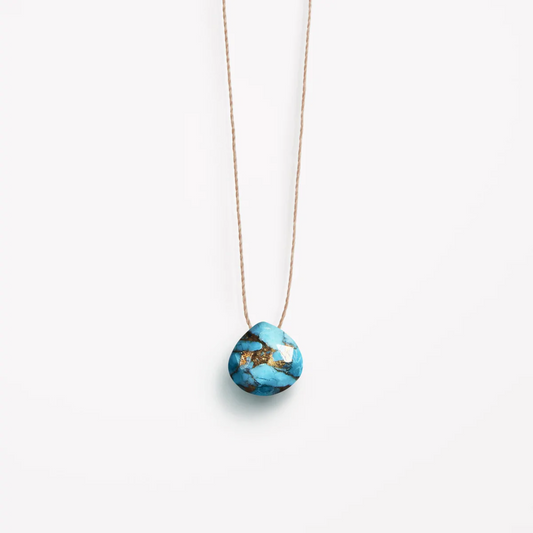 Fine Cord Gemstone Necklace - Mohave Turquoise