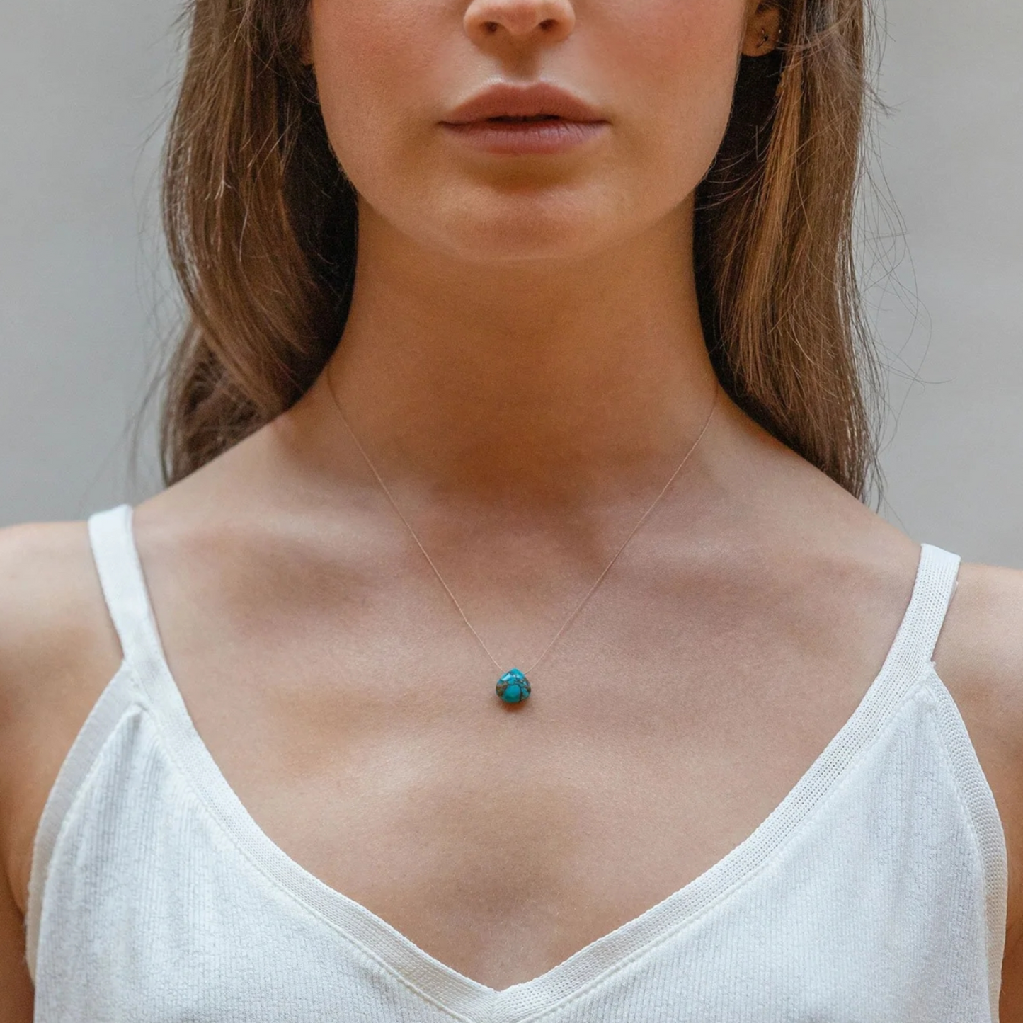 Fine Cord Gemstone Necklace - Mohave Turquoise