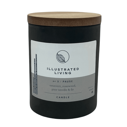 Illustrated Living Pause No.3 Natural Wax Candle