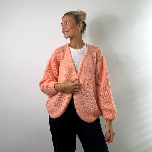 OEST Mohair Blend Cardigan - Coral