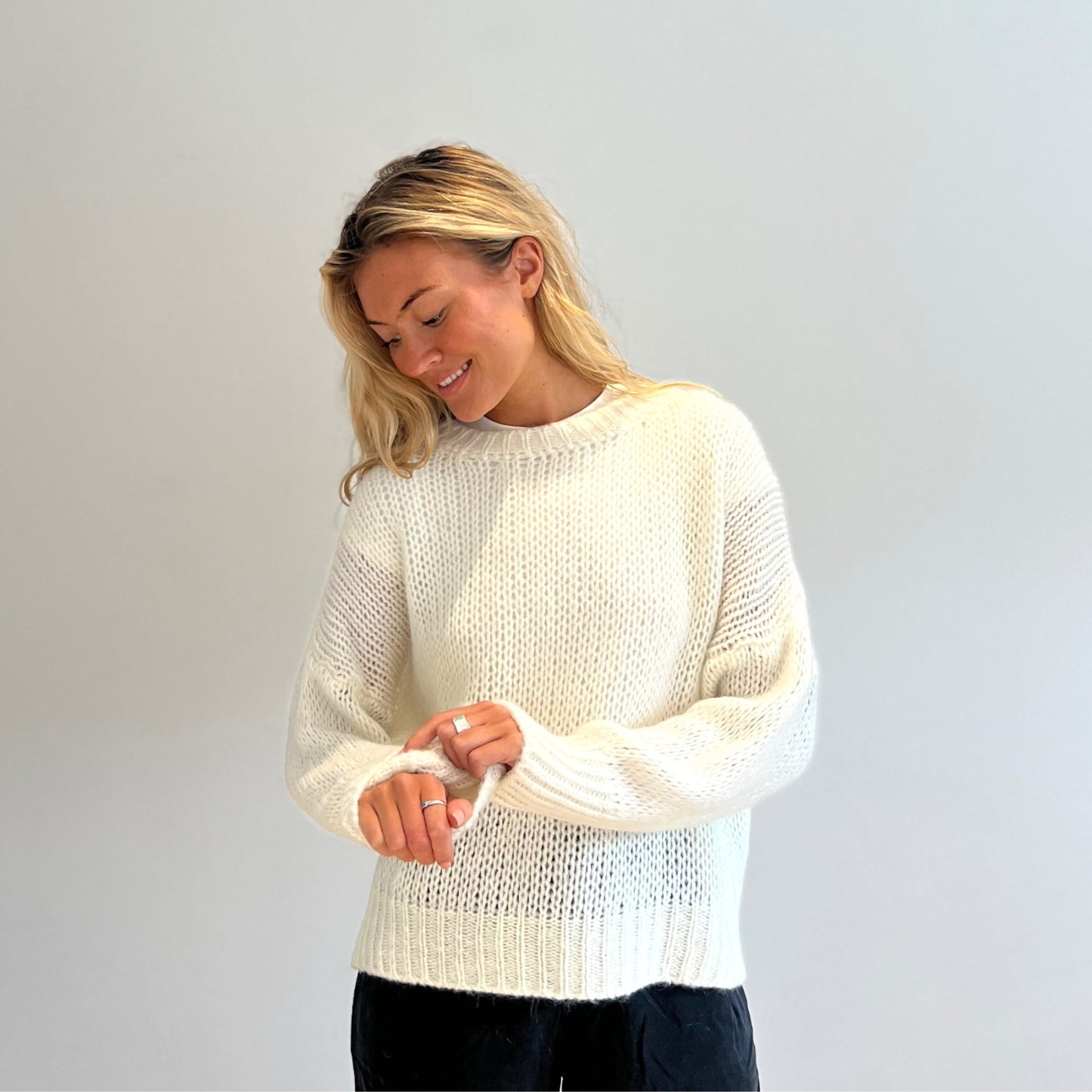 Olivia Mohair Jumper - White