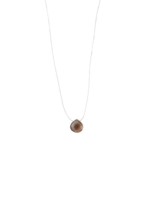 Silk Cord Gemstone Necklace - Smoky Quartz