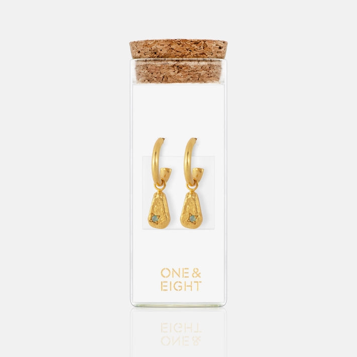 Gold Hoop Stud Earrings - Aya