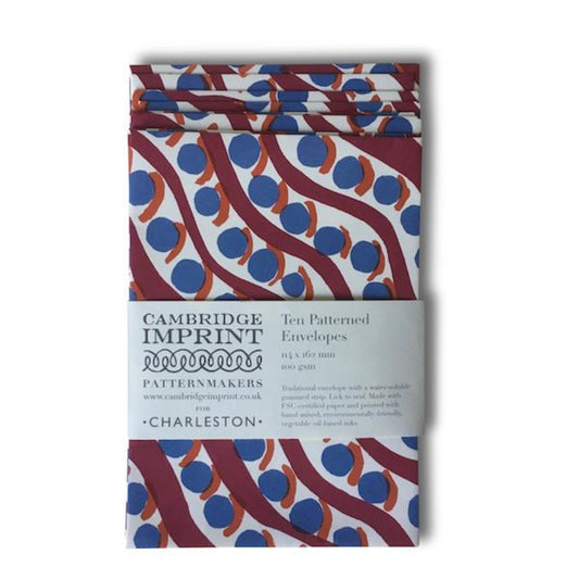 Pack of 10 Patterned Envelopes - Charleston Scumble