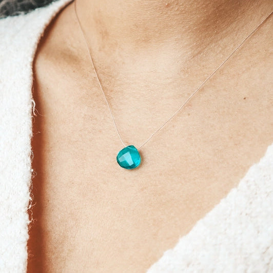Silk Cord Necklace - Apatite