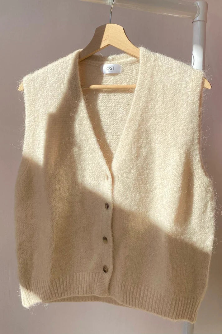 Erika Kid Mohair Vest - Cream