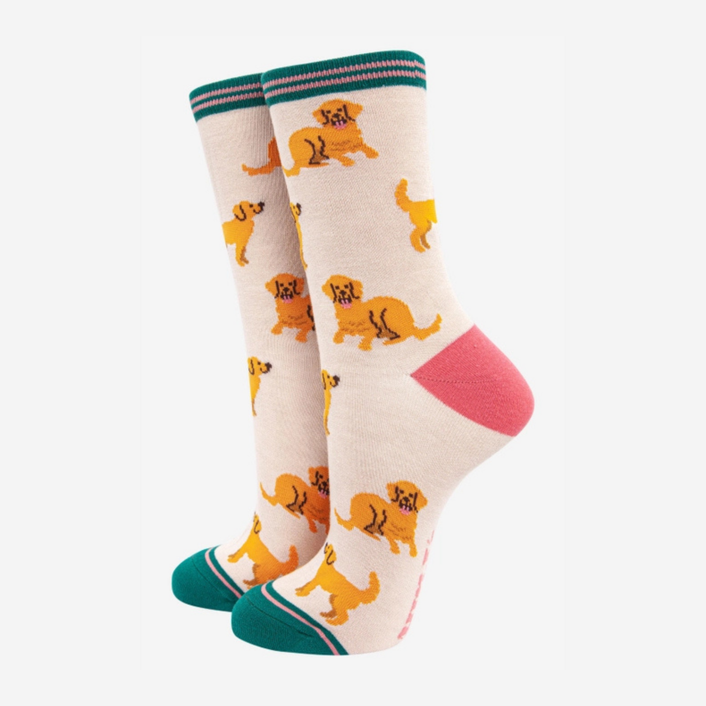 Sock Talk Bamboo Socks - Golden Retriever Dog Print