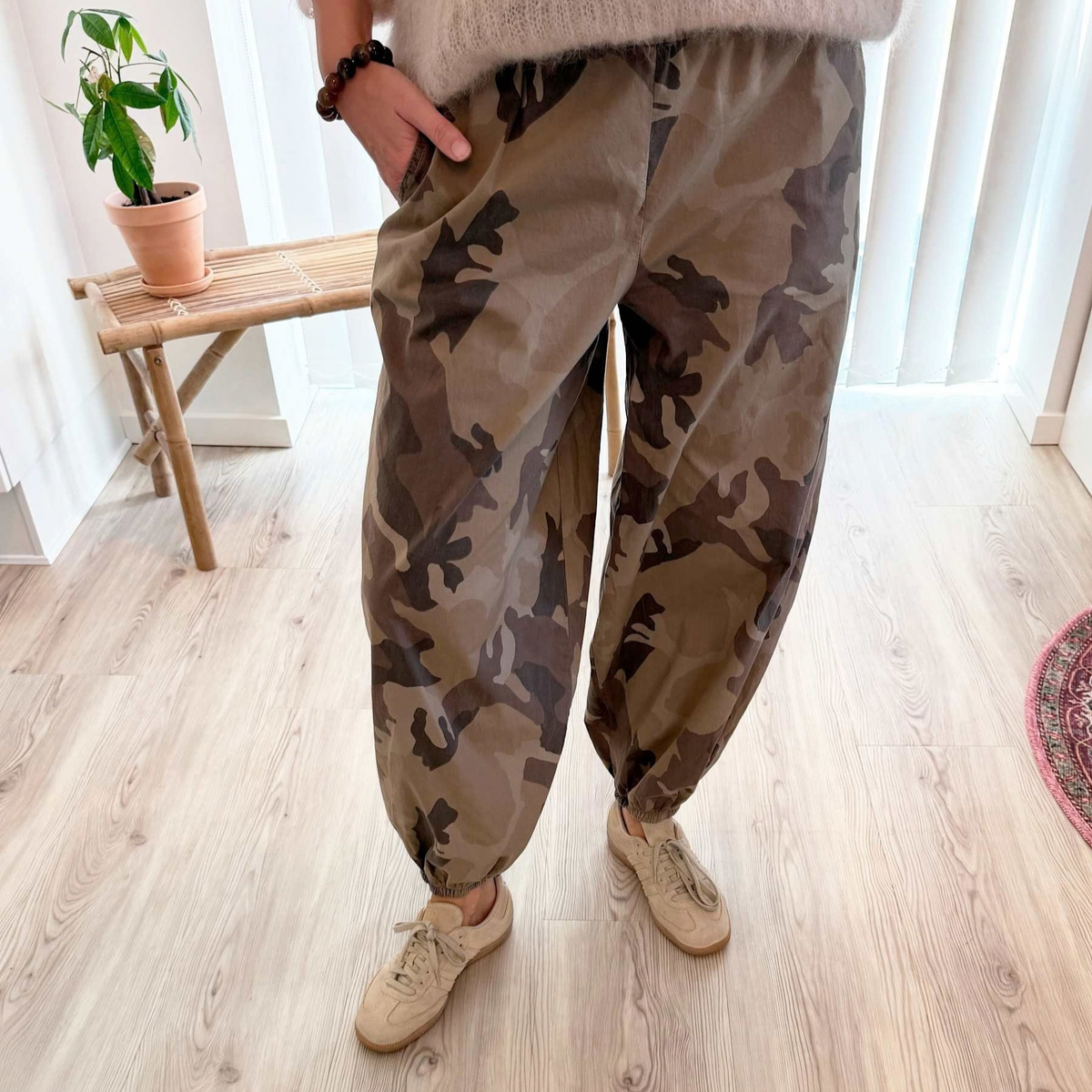 Ally Balloon Trousers - Brown Camo