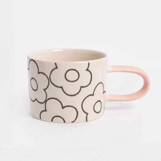Ceramic Mug -  Mono Flowers