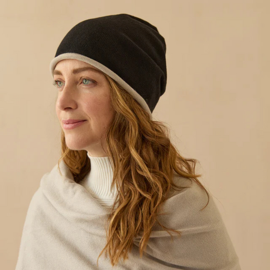 Pixie Hat - Black and Putty