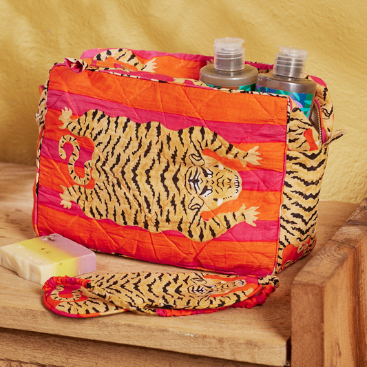 Namaste Wash Bag - Tiger Stripe