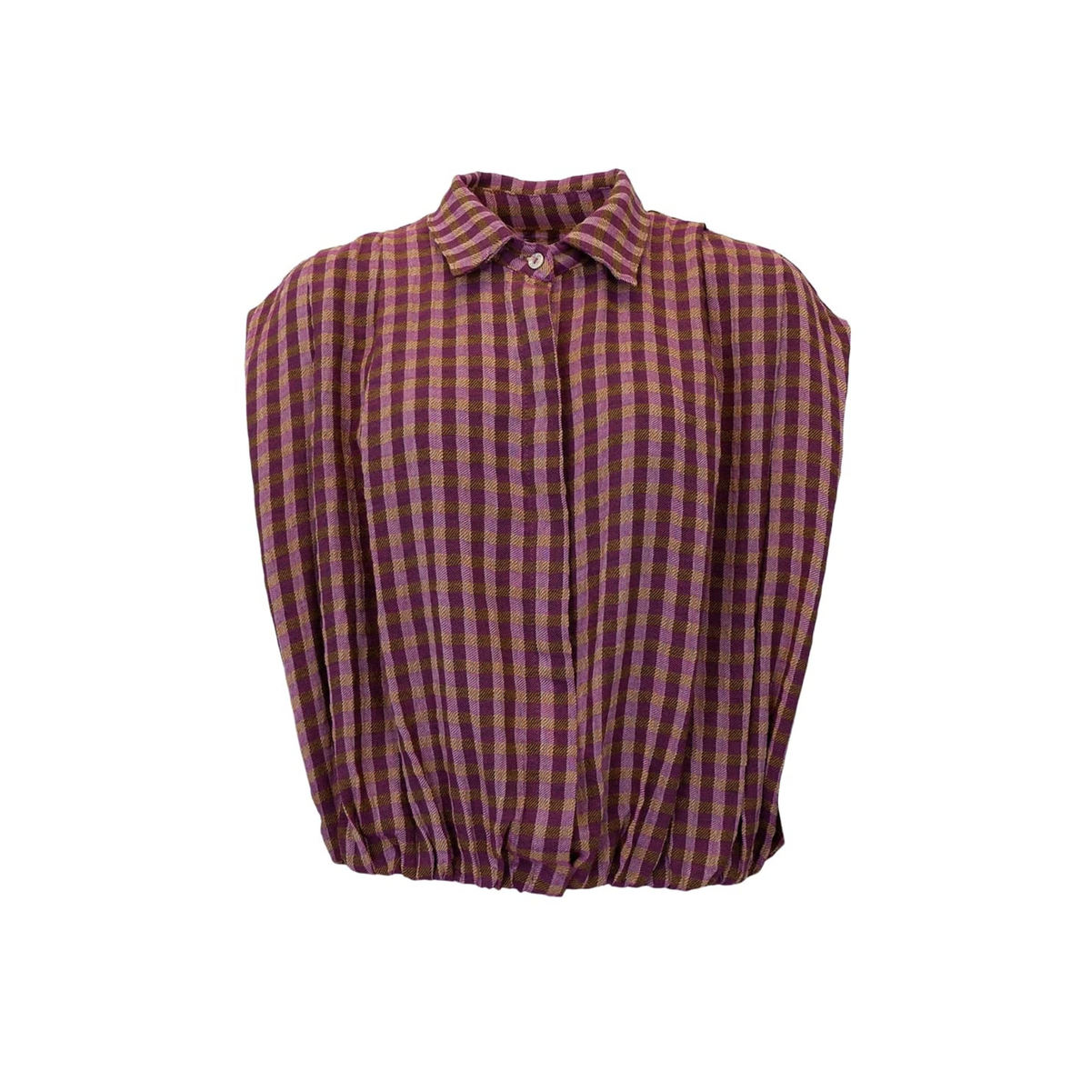 Malle Bomber Blouse - Violet Check