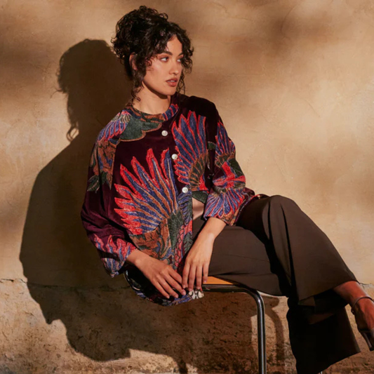Velvet Jacket - Crane Plum