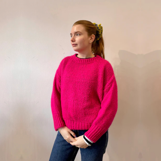 OST London Olivia Mohair Jumper - Bright Fuchsia Red