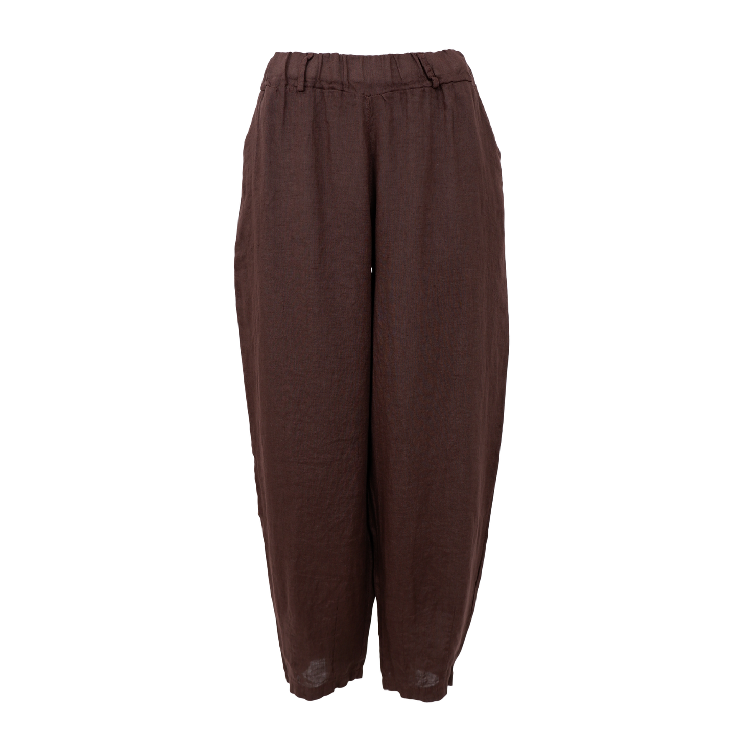 Melina Linen Trousers - Coffee Brown